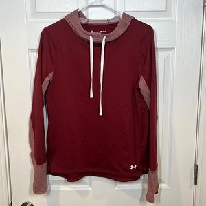 Under Armour Cold Gear Hoodie Burgundy Size Medium